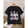 Summer Casual Kids Kpop T-Shirt Cute Anime Print Short Sleeve Anime Clothes Soft Cartton Tee Tops For Girls Daily Outdoor Wear