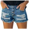 Summer Fashion Women's Casual Denim Shorts Frayed Hem Ripped Jeans Hot Shorts