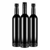 10x Glass Bottles CRYSTAL 500ml BLACK ELEGANT for Alcohol Gift