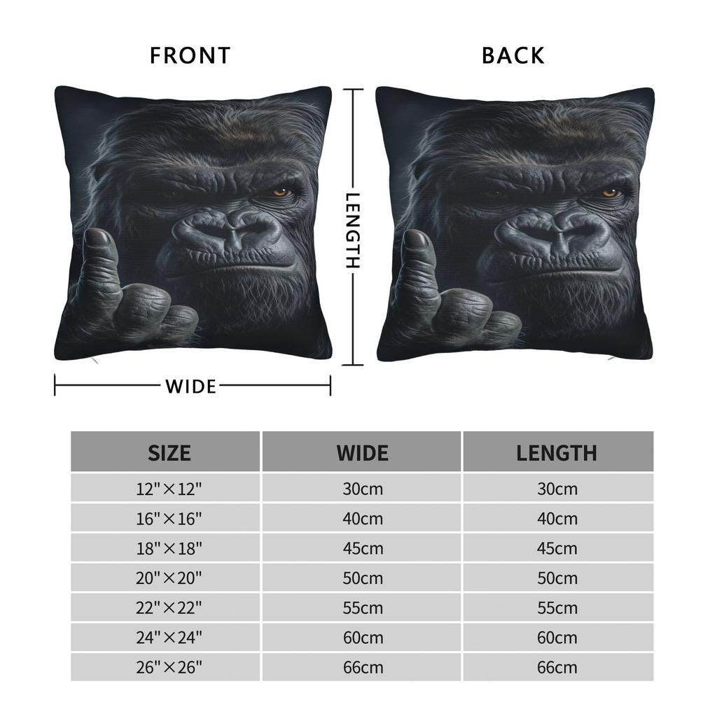 Gorilla Middle Finger Pillowcases Retro Trendy Pillow Case For Wedding Party Home Decor Design Pillow Cover