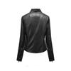 Cross-border European and American style slim-fit short PU leather jacket women's locomotive jacket stand-up collar zipper fashion versatile spring a