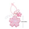 Pink Cherry Blossom Key Chain Fabric Sakura Pendant Cute Flower Key Ring Backpack Charms Car Decoration Bag Accessories
