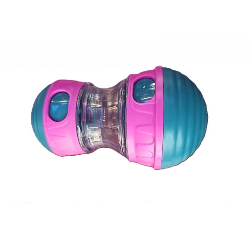 Elliptical Track Dog Puzzle Toy - Rolling Ball with Leaky Food Dispenser, Interactive Intelligence Game to Develop Good Habits