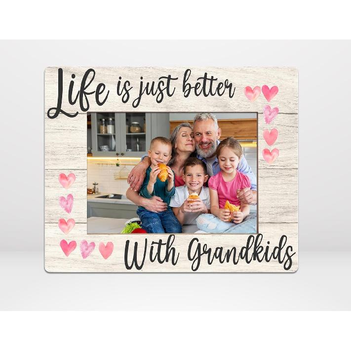 Orchroma Grandparents Gifts,Grandkids Picture Frame,Life is Just Better with Grandkids Photo Frame for Grandma Grandpa from Grandchildren,5x7 Inch