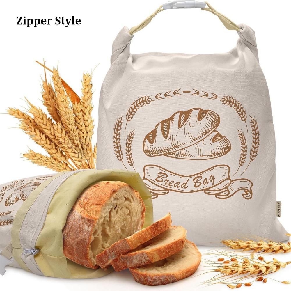 1PC 43*33cm Beeswax Bread Bags Reusable Cotton Fresh-Keeping Bread Bags Portable Beeswax Coated Sourdough Bread Bags