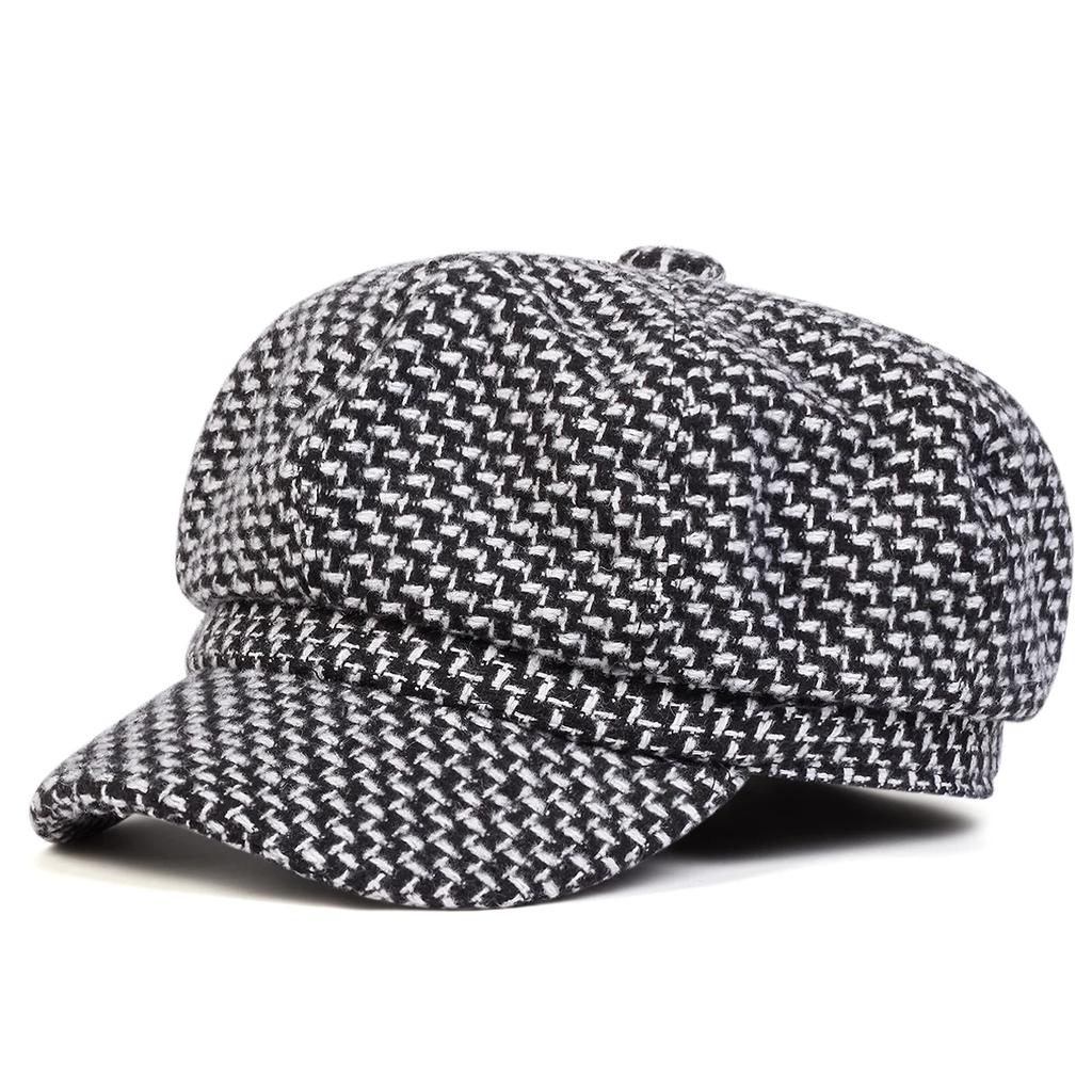 Beret School Old Vintage Autumn Spring Hat Newsboy Brand Latest Fresh Personality Grid Bird Thousand Neutral Gender Women  Men For Hats Wild Casual