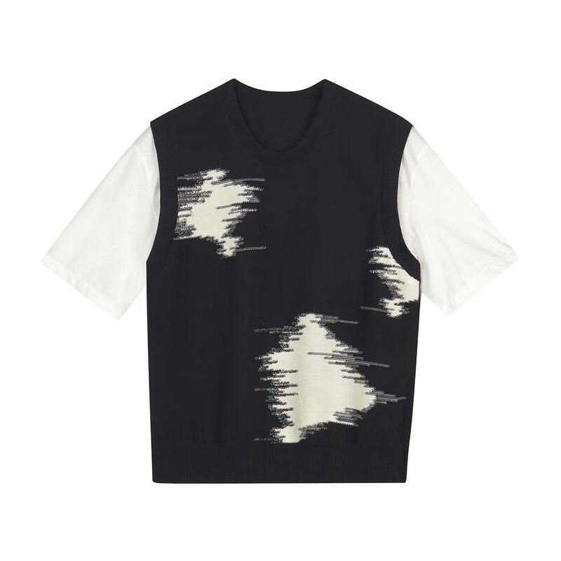 Less 2024 Autumn Merino Wool Short Sleeve Pullover Sweater