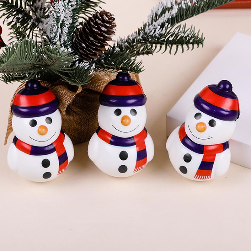 4Pcs Christmas Tree Santa Claus Elk Snowman Squeezy Toy Cute Cartoon Slow Rebound Soft Toys Stress Relife Toys Xmas Gifts