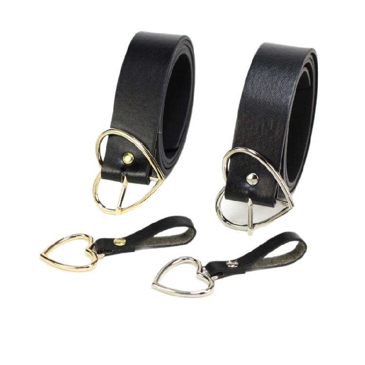 Adjustable Women Belt Heart Buckles Alloys D Rings Embellishment Stylish Accessory For Work Or Weekends Outfits