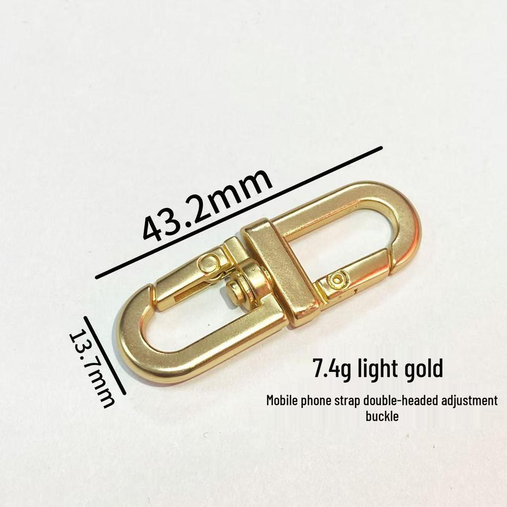 Gold Dog Buckle Zinc Alloy Phone Lanyard - Versatile DIY Hanging Chain Accessory