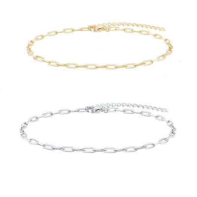 Vintage Fashion Chain Ankle Accessories, Hip Hop Minimalist Metal Cuban Cross Chain Foot Accessories