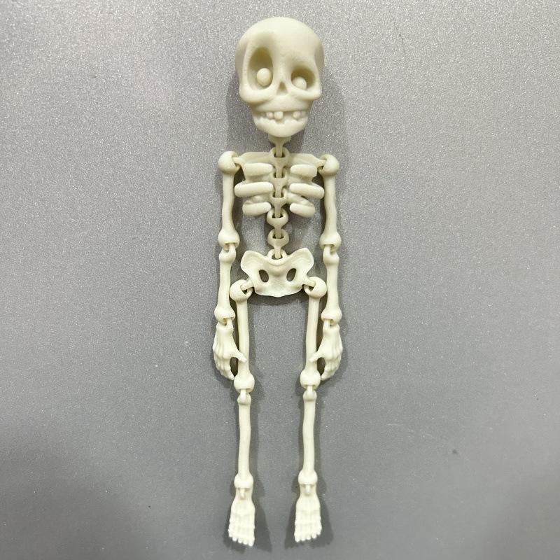

Магнит на холодильник Скелет 3D-печать Скелет Разноцветный Подвижная игрушка-скелет для подарка на Хэллоуин Аксессуары для домашнего декора Магнит на холодильник белый