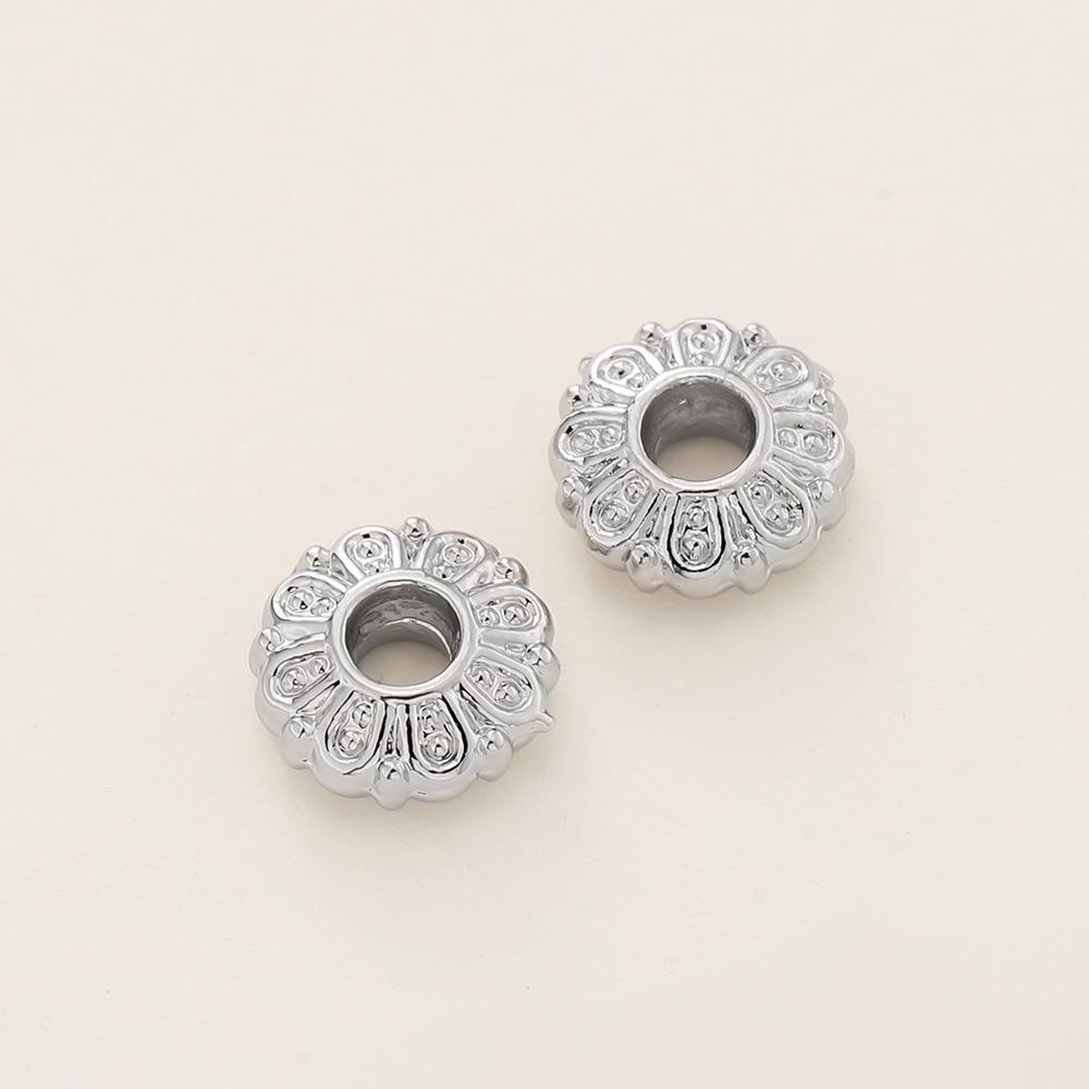 10Pcs/Pack 2*6mm 14/18K Gold Plated Alloy Flat Spacer Beads For Handmade DIY Jewelry Making Bracelet Necklace Accessories