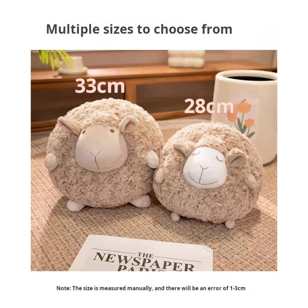Plush Sheep Doll for Christmas and Thanksgiving Gift, Cute Animal Toy, Soft Ball, Anime, 28cm,33cm