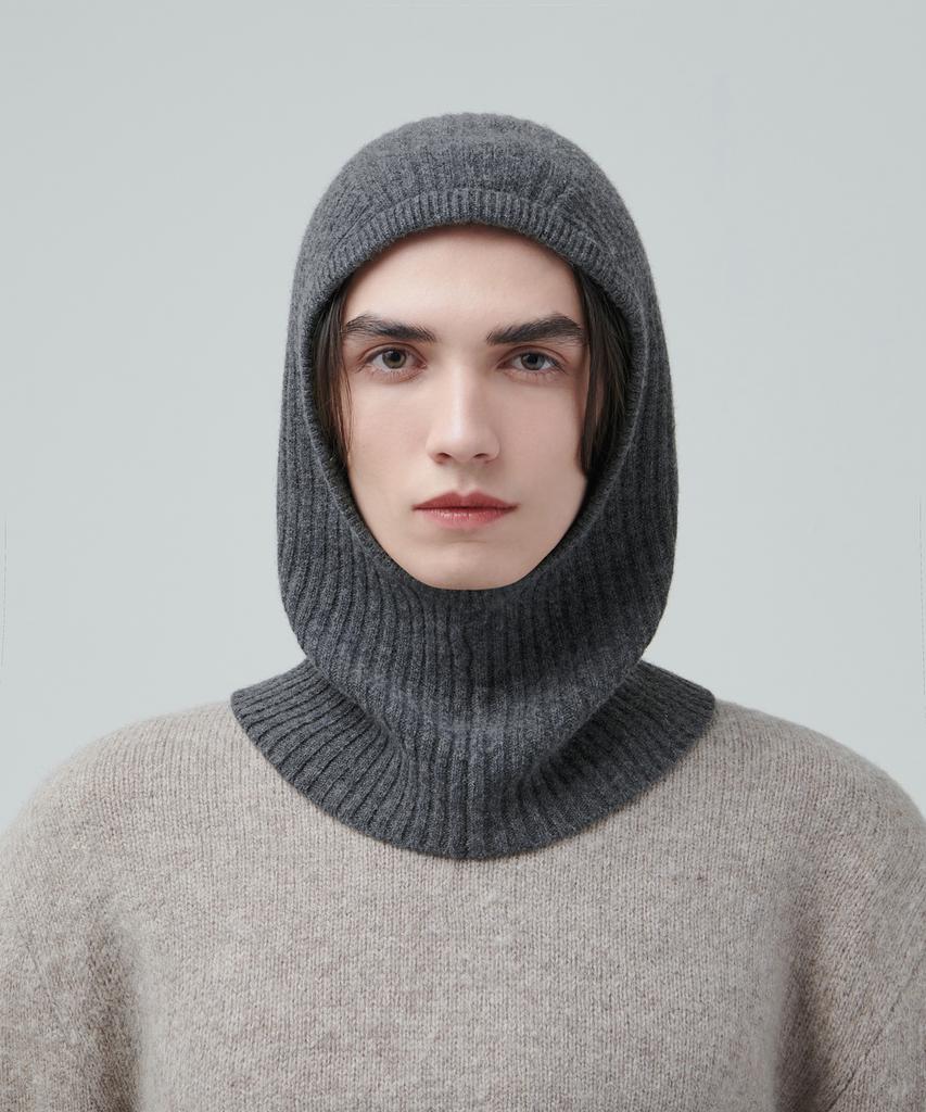 Musinsa Standard Lambswool Knit Balaclava [Medium Grey]