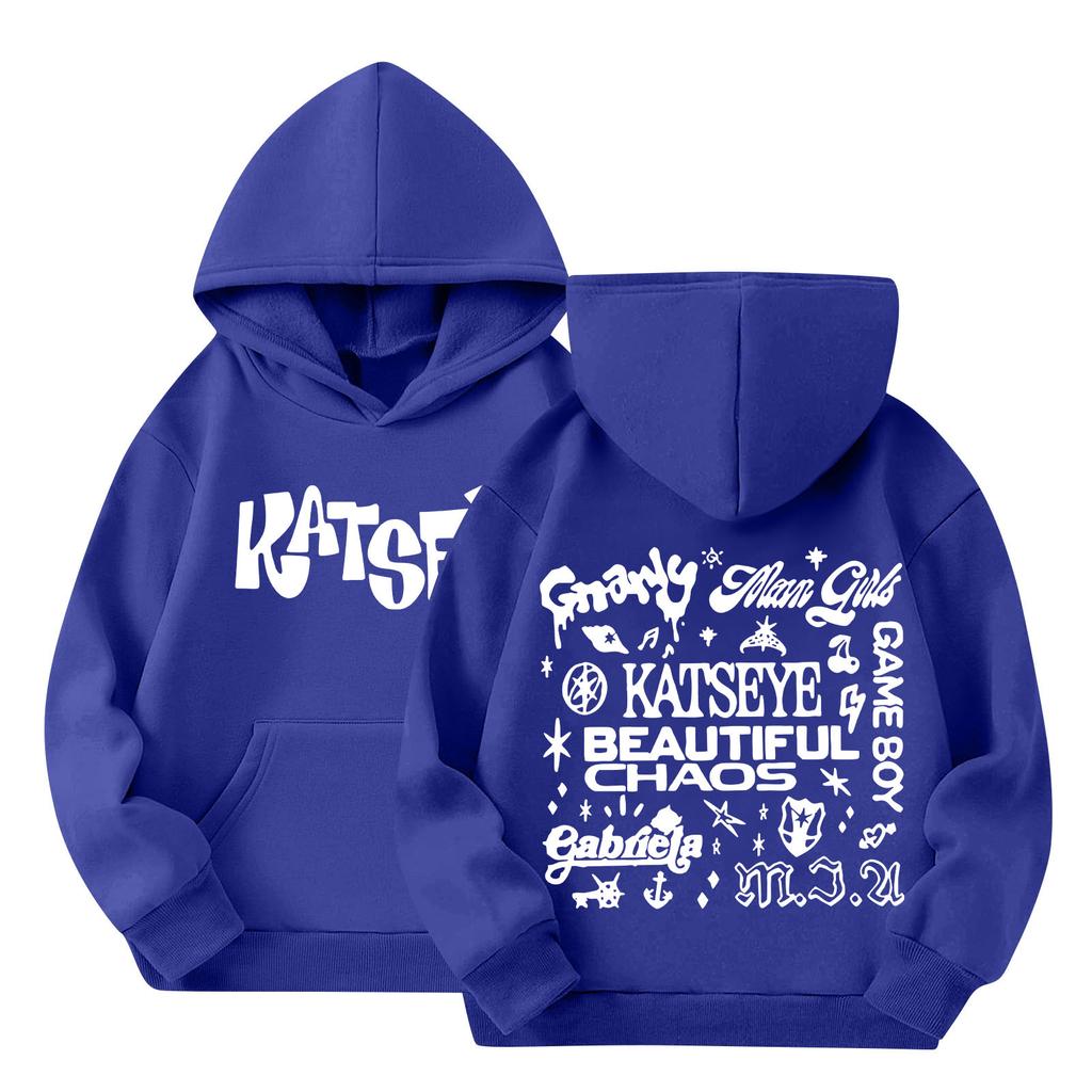 Children's Hooded Gradient Printed Long Sleeved Sweatshirt Loose Women's Sweatshirt Sweatshirt