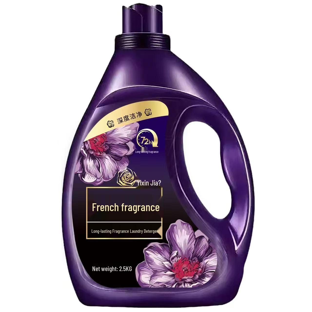 French Perfume Laundry Detergent - Large Bottle, Long-Lasting Fragrance, Deep Cleaning, Stain Removal
