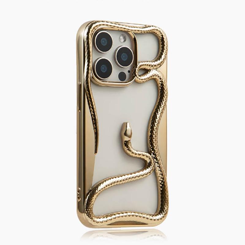 Hollow Out Snake Plating Matte Phone Case For For Iphone 17 Air 16 1 14 Plus 13 12 11 Pro Max Heat Dissipation Back Cover