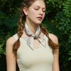 ANA MAISON Text from Ivory Twilly Silk Scarf [PMT-1427]