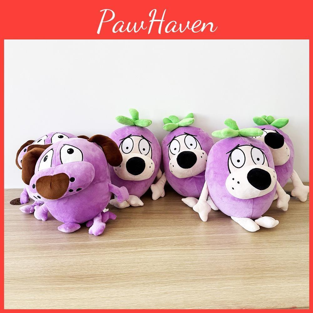 Courage Dog Eggplant Plush Toy Cartoon Stuffed Animal Doll Kids Birthday Gift