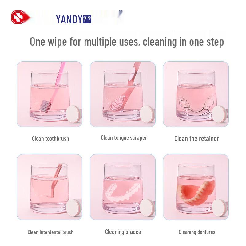 YANDY Orthodontic Retainer & Denture Cleaning Tablets