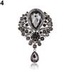 Women's Fashion Luxury Tear Drop Pendant Wedding Brooch Pin