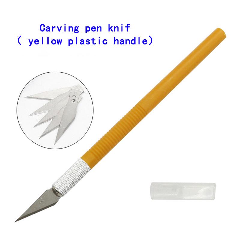 1 Set Scalpel Knife Carving DIY Non Slip Carving Crafts Ceramic Paper Cutting Sculpting Mobile Phone DIY Repair Hand Woodworking