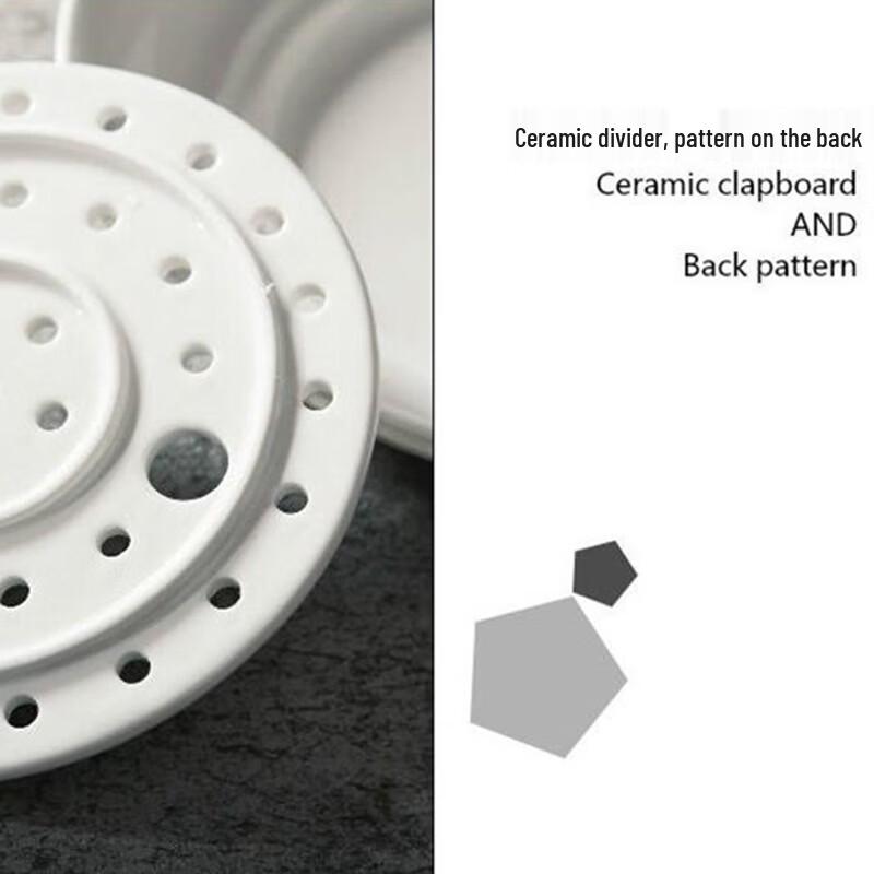 10-inch Round Ceramic Draining Dumpling Plate