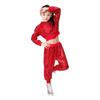 Kids Boys Girls Sequin Dance Outfit Color Jazz Hip Hop Performance Set for Holiday Stage