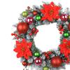 Decorative Artificial Christmas Wreath 40cm Floral Garland for Front Door Wall Indoor Outdoor Party Accent