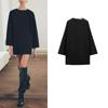 Fall and Winter New Women's Clothing Fashion Wind Loose Round Neck Long Sleeves Elegant Mini Short Dress 3736262