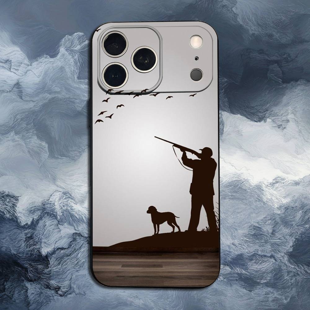 

Art Hunter Dog For iPhone 13,17,11,12,16,14,15,Plus,Pro Max,XS,X,XR,SE,Mini,8,7,Soft Silicone Black Phone Case iPhone13