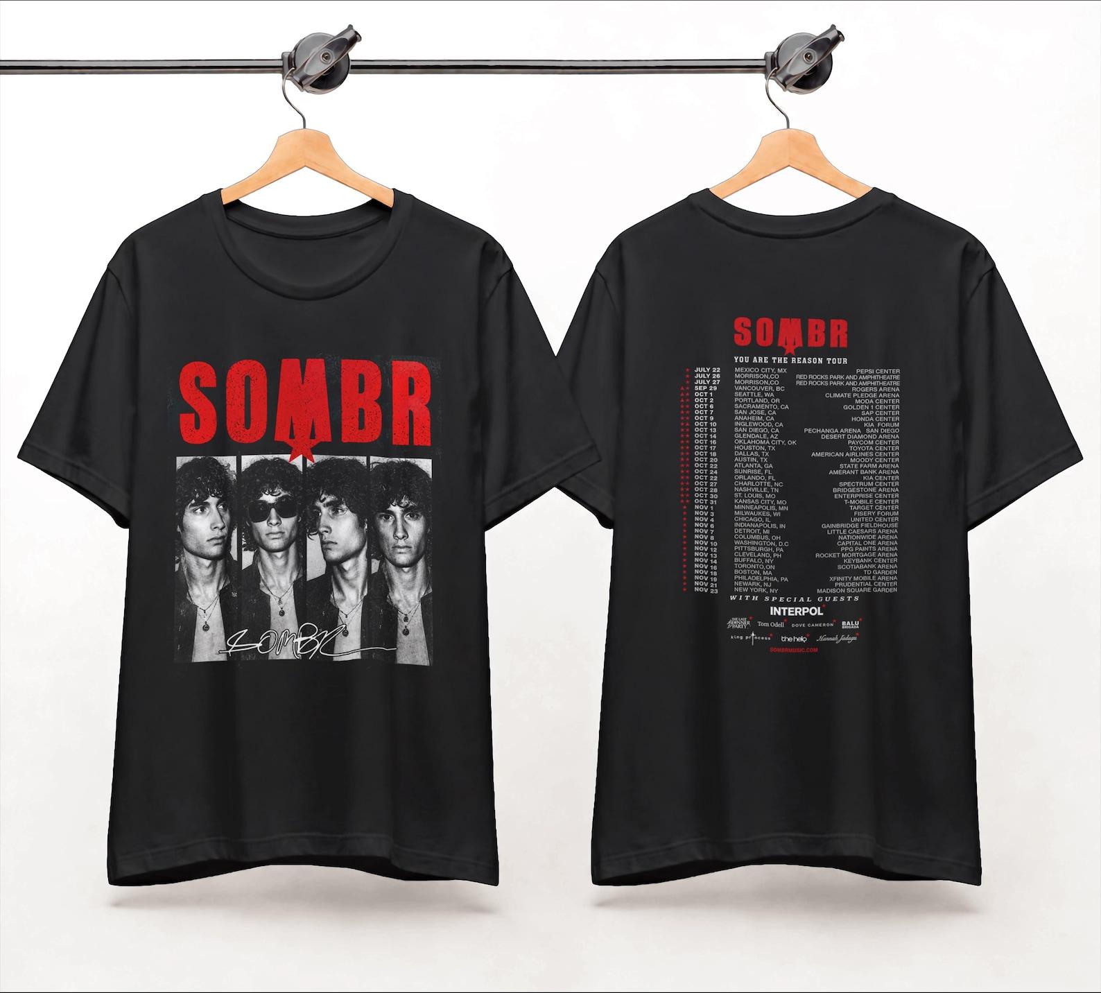 Sombr You Are The Reason Tour 2026 Vintage Indie Retro Red Graphic Unisex T-Shirt 3XL