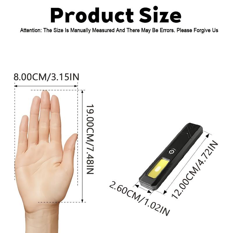 LED Keychain Flashlight Rechargeable 550LM Portable Mini Torch Pocket Lantern Flood Work Light With Magnet For Emergency