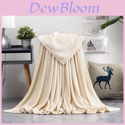 Pure Color Fleece Blanket For Home Use Soft Plush Bed Cover Gift For All Seasons