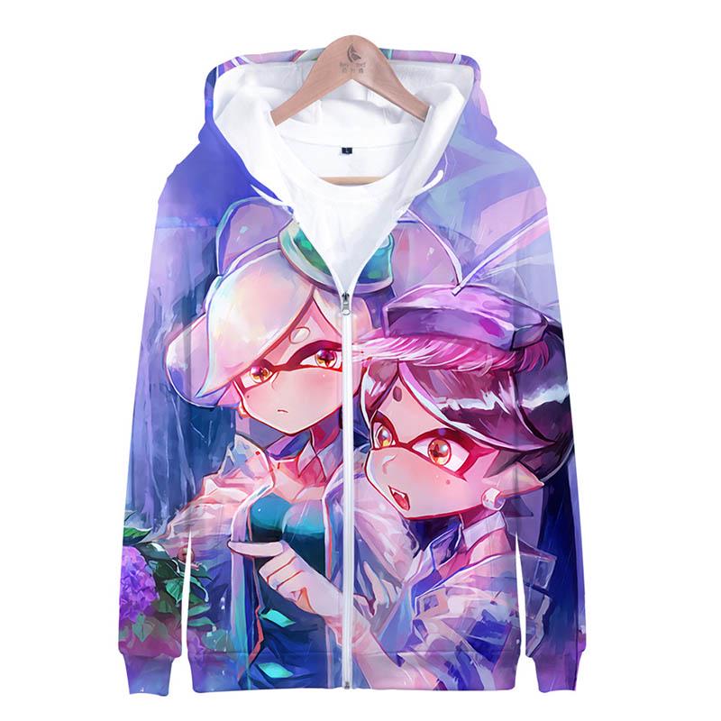 Shooting Game Splatoon 3D Printed Hoodies Boys Girls Long Sleeve Kids