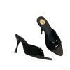 Fashion Summer sexy fashionable open toed high-heeled sandals with pleated metal buckles simple versatile pointed high-heeled shoes