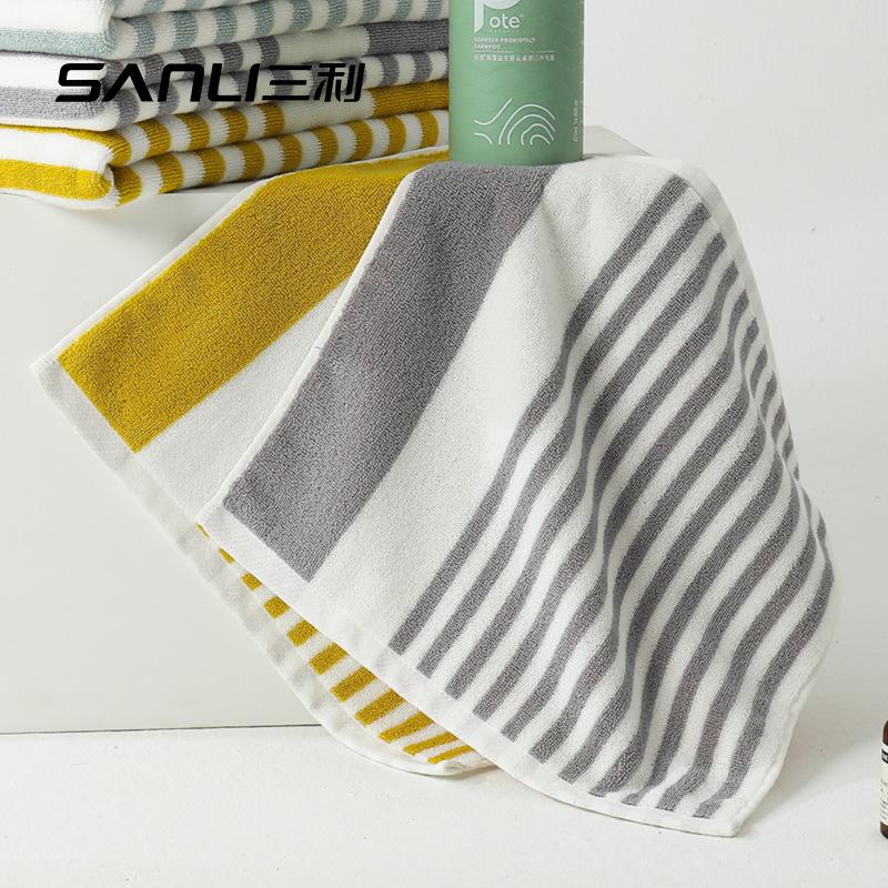 

Towel new fashion AB version dyed hand towel absorbent yarn soft children s pure cotton square towel 35*35 жовтий