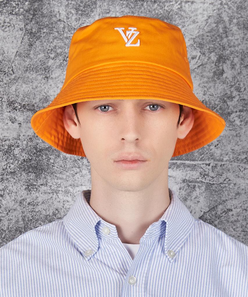 Bajal 3D Monogramm Farb-Eimerhut Orange