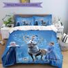 3pcs Frozen Fever Olaf Snowman Reindeer Quilt Cover Set (1 Quilt Cover + 2 Pillowcases Without Pillow Core), High-Definition Printing for Ho