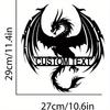 Custom Dragon Metal Wall Art, Personalized Dragon Metal Sign, Gorgeous Dragon Wall Decor, Ideal Dragon Name Sign & Gift for Dragon Lovers