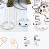 Cat Ear Finger Rings Open Design Cute Footprints Fashion Jewelry Ring For Women Young Girl Child Gift Adjustable Animal