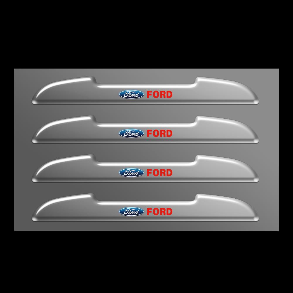 EWTJ7 4PCS Car Door Collision Prevention Bumper Strip Protector Sticker For Ford Ranger Focus Kuga S-MAX Transit Mustang Fiesta ST MK3