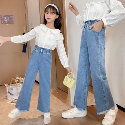 Lente & Herfst Wijde Jeans voor Meisjes 2023 - Trendy Koreaanse Stijl voor Kinderen