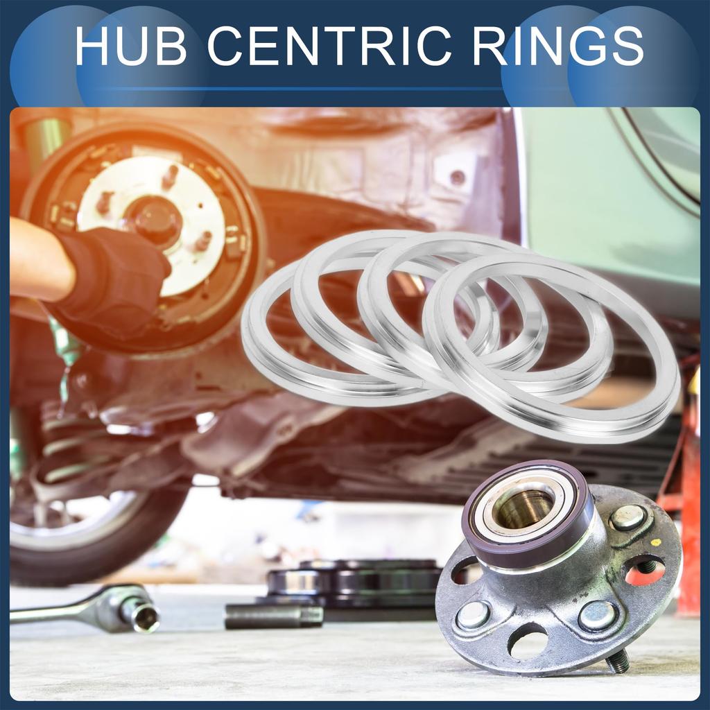 INFINAUTO Hub Centric Rings 66.6mm Inner to 82mm Outside Diameter Vehicle Wheel Hub Rings Aluminum Alloy 4pcs