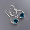 Natural Apatite Gemstone 925 Sterling Silver Trendy Jewelry Earrings For Sister EE-33-12