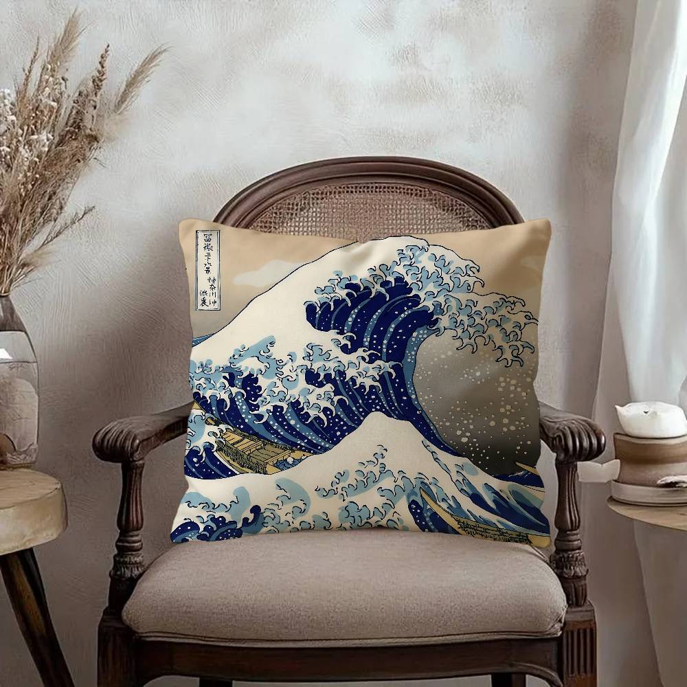 H-Hokusai O-Ohara K-Koson Lucky Dragon pillow cover sofa cushion cover home room decoration children gift