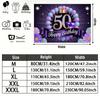 Party Backdrop Birthday Crown Purple 50Th Photo Booth Background Front Door Decor