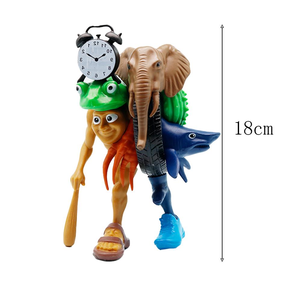 New Tung Tung Tung Sahur Tralalero Tralala Italian Brainrot Monster Fusion Edition Anime Action Figure Cartoon Ornament Toy Gift