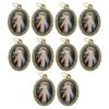 10Pcs Oval Shaped Figure Metal Rhinestones Pendant Charm for Chokers Necklaces Keychains DIY Jewelry Making